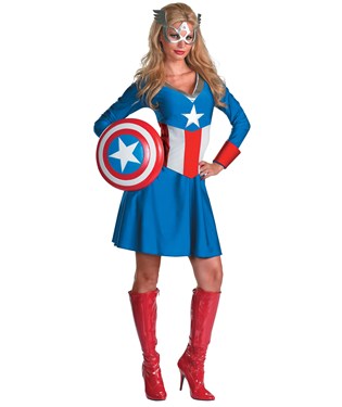 Captain America Female Classic Adult Costume