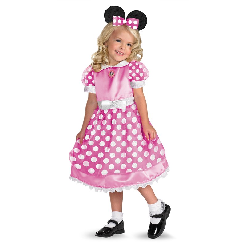 Disney Clubhouse Minnie Mouse (Pink) Toddler  and  Child Costume for the 2022 Costume season.
