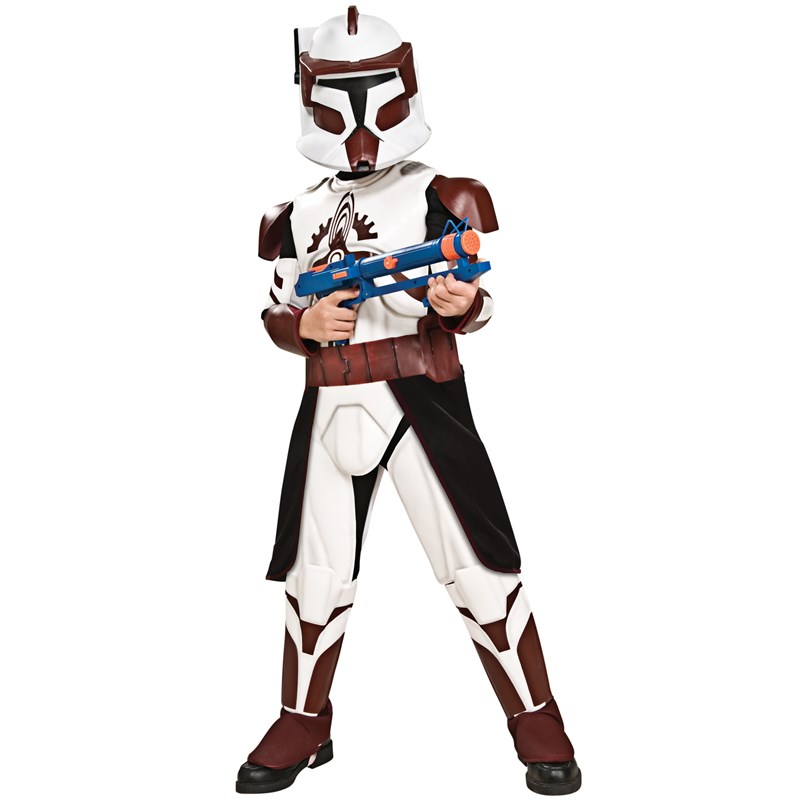 Star Wars Clone Wars Deluxe Commander Fox Child Costume for the 2022 Costume season.