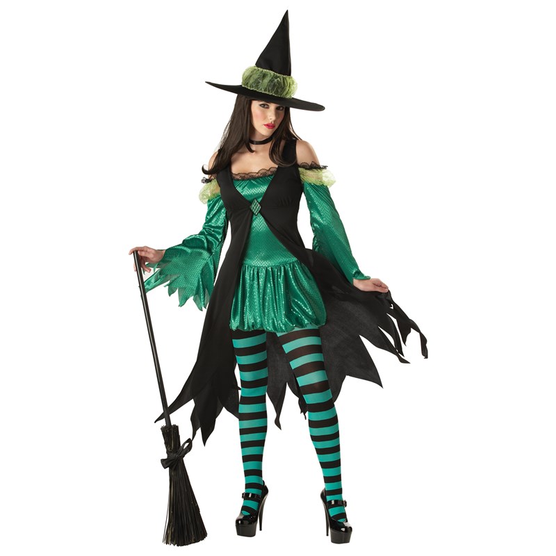 Emerald Witch Adult Costume for the 2022 Costume season.
