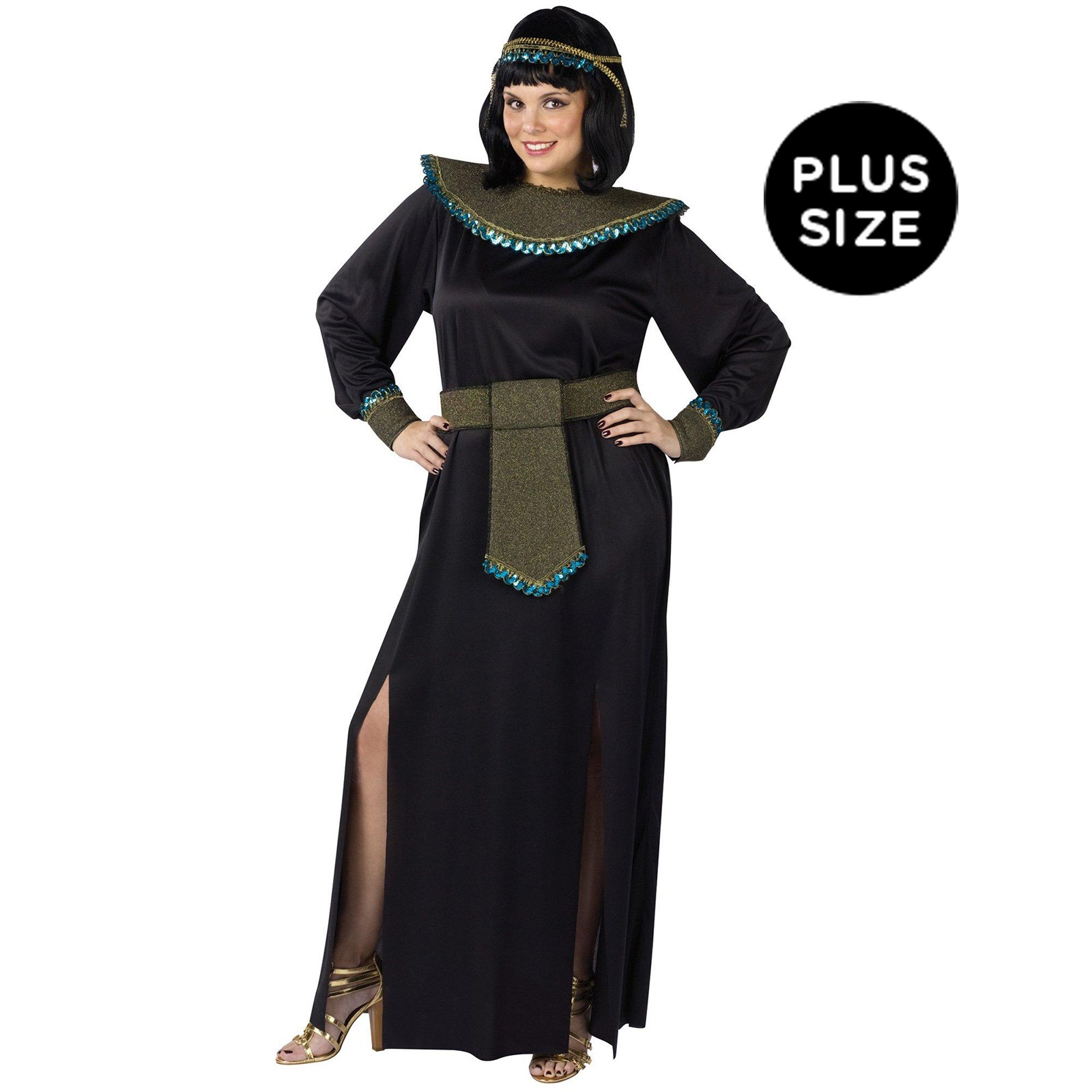 Black/Gold Cleopatra Adult Plus Costume