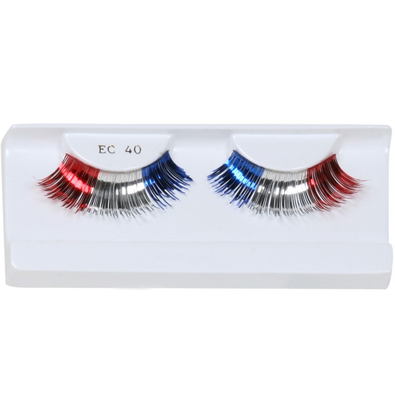 Red, White, and Blue Party Eyelashes with Case for the 2022 Costume season.