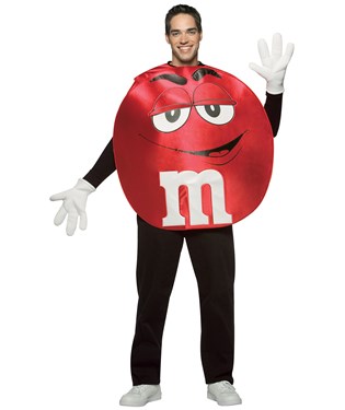 M&Ms Red Poncho Adult Costume