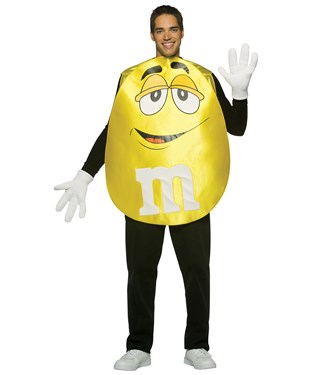 M&Ms Yellow Poncho Adult Costume