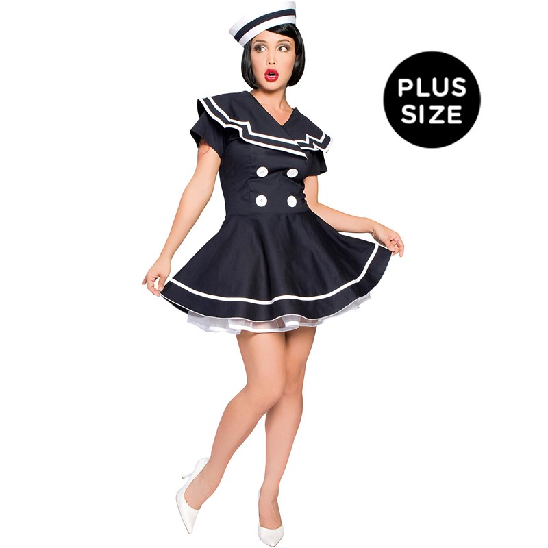 Pin up Captain Adult Plus Costume for the 2022 Costume season.