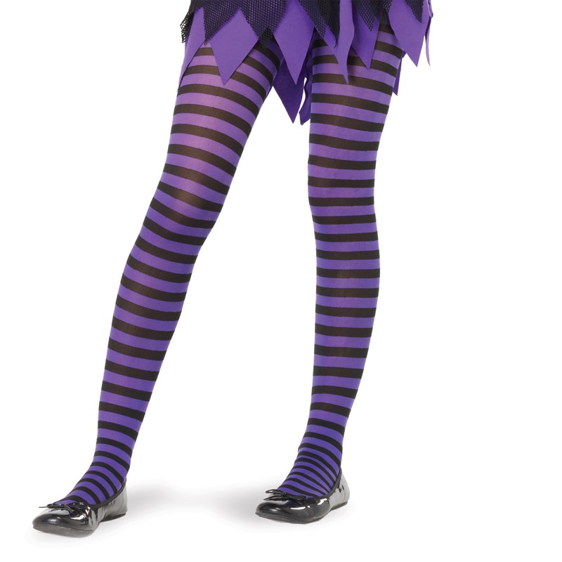 Black and Purple Striped Tights Child for the 2015 Costume season.