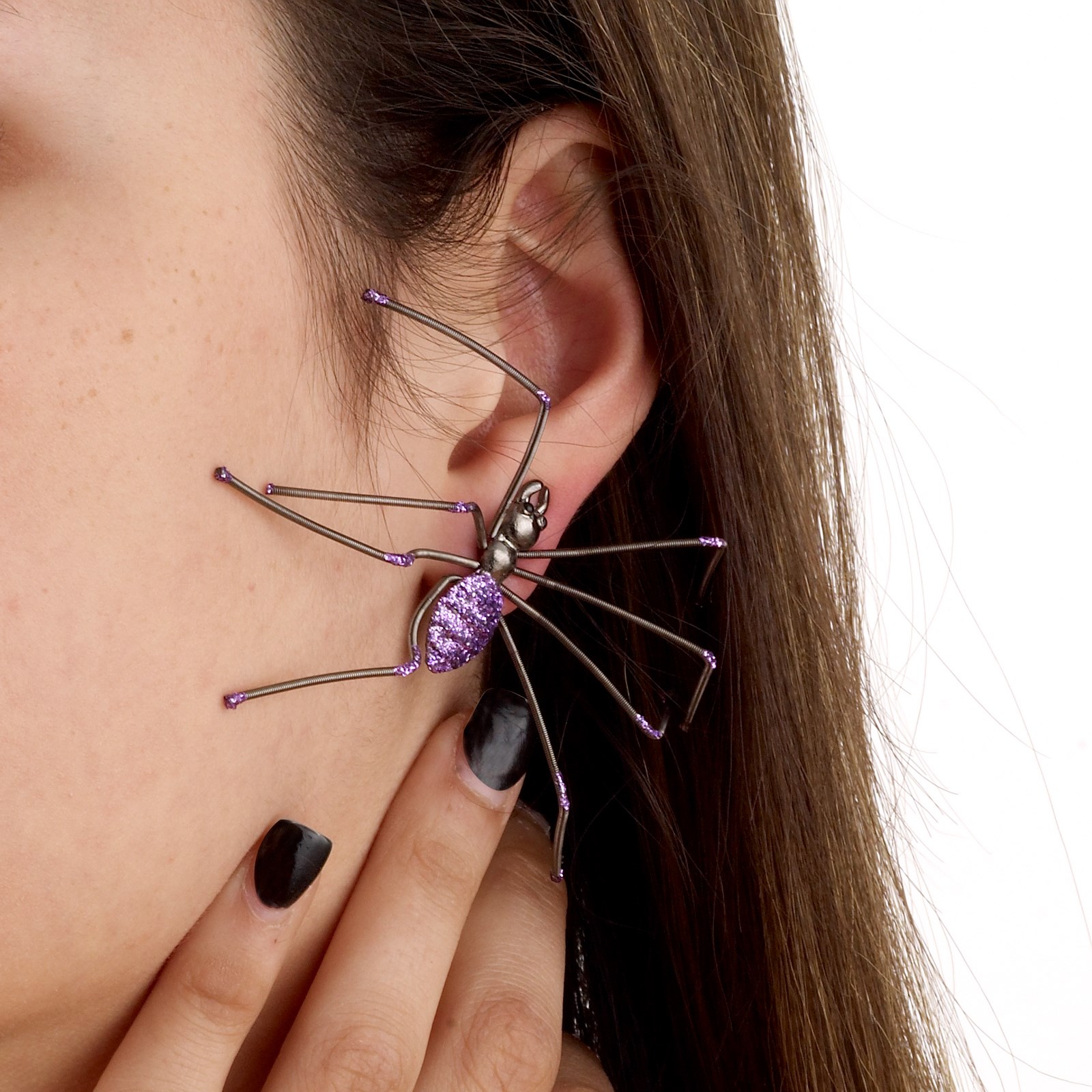 Spider Earrings (Purple) for the 2022 Costume season.