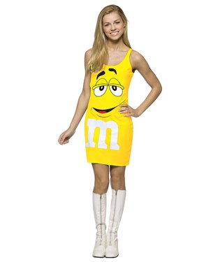 M&M  Yellow Tank Dress Teen Costume