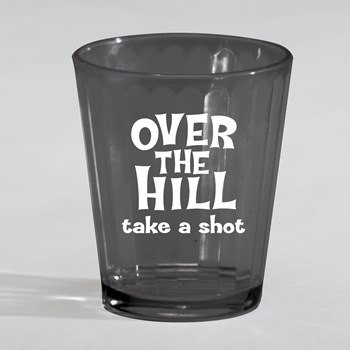 Over the Hill 2 oz. Black Shot Glass