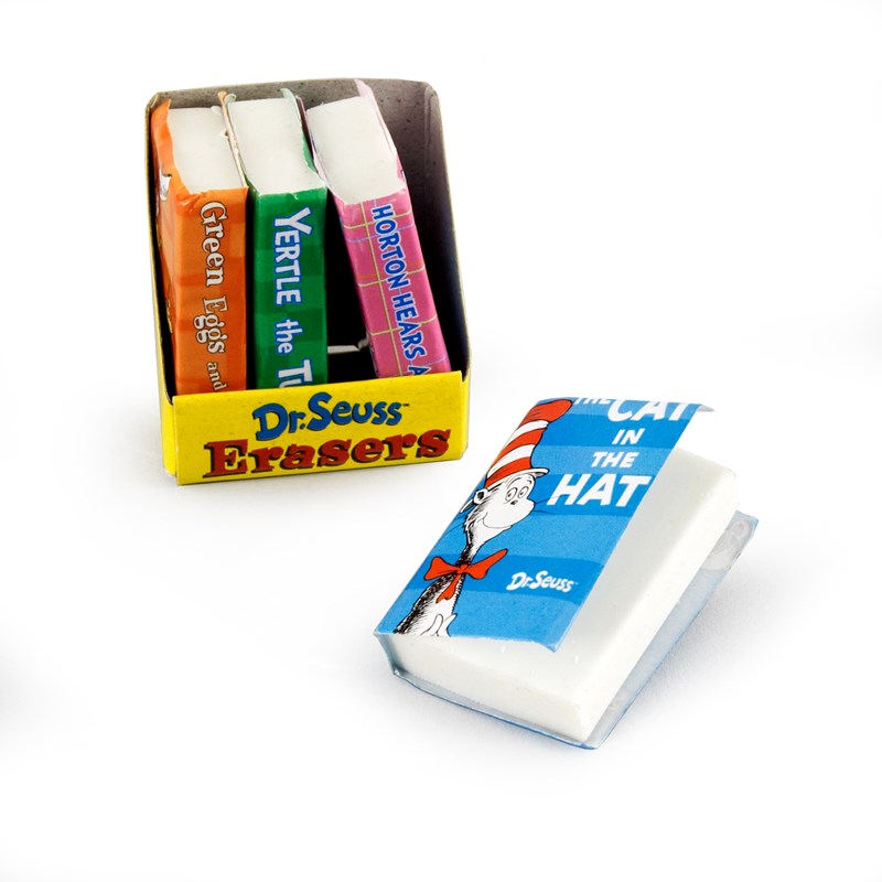 Dr. Seuss Book Shaped Eraser Asst. (8) for the 2022 Costume season.