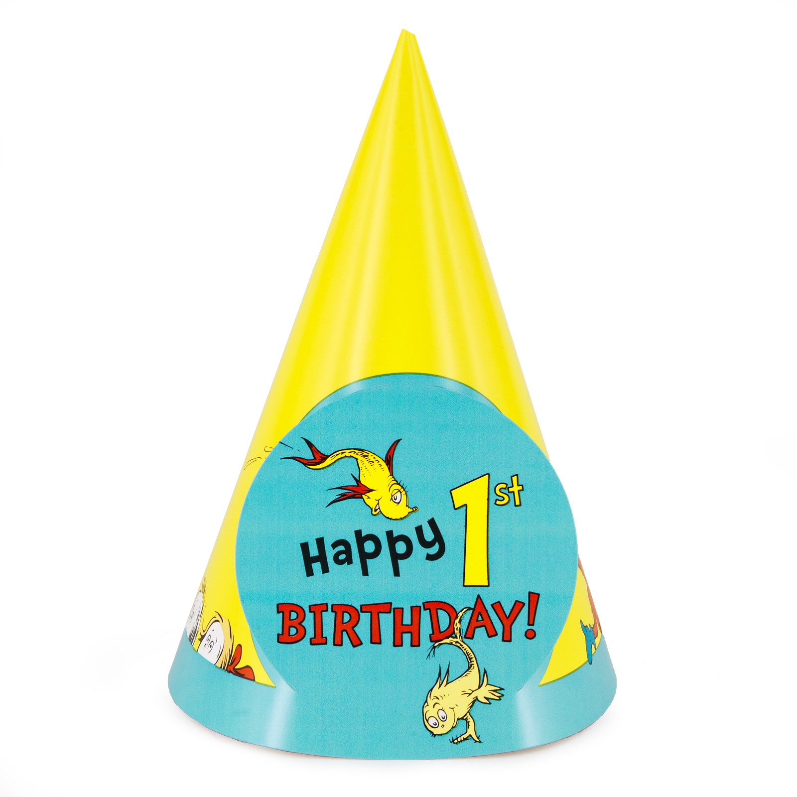 Dr. Seuss 1st Birthday Cone Hats 8 count