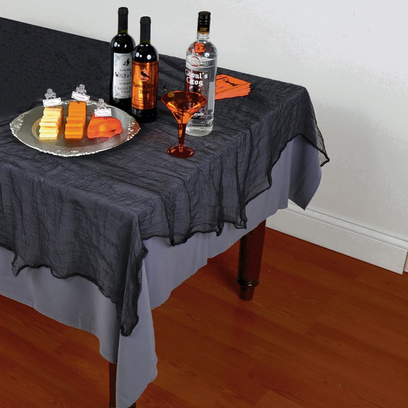 Black Cheesecloth Tablecover for the 2022 Costume season.