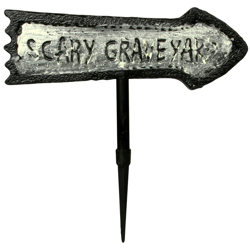 Glow in the Dark Scary Graveyard Sign for the 2022 Costume season.