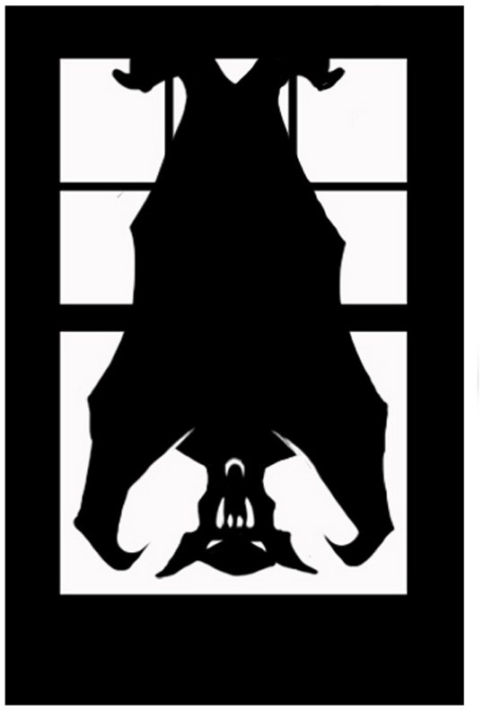 Scary Silhouette Bat Window Decoration for the 2022 Costume season.