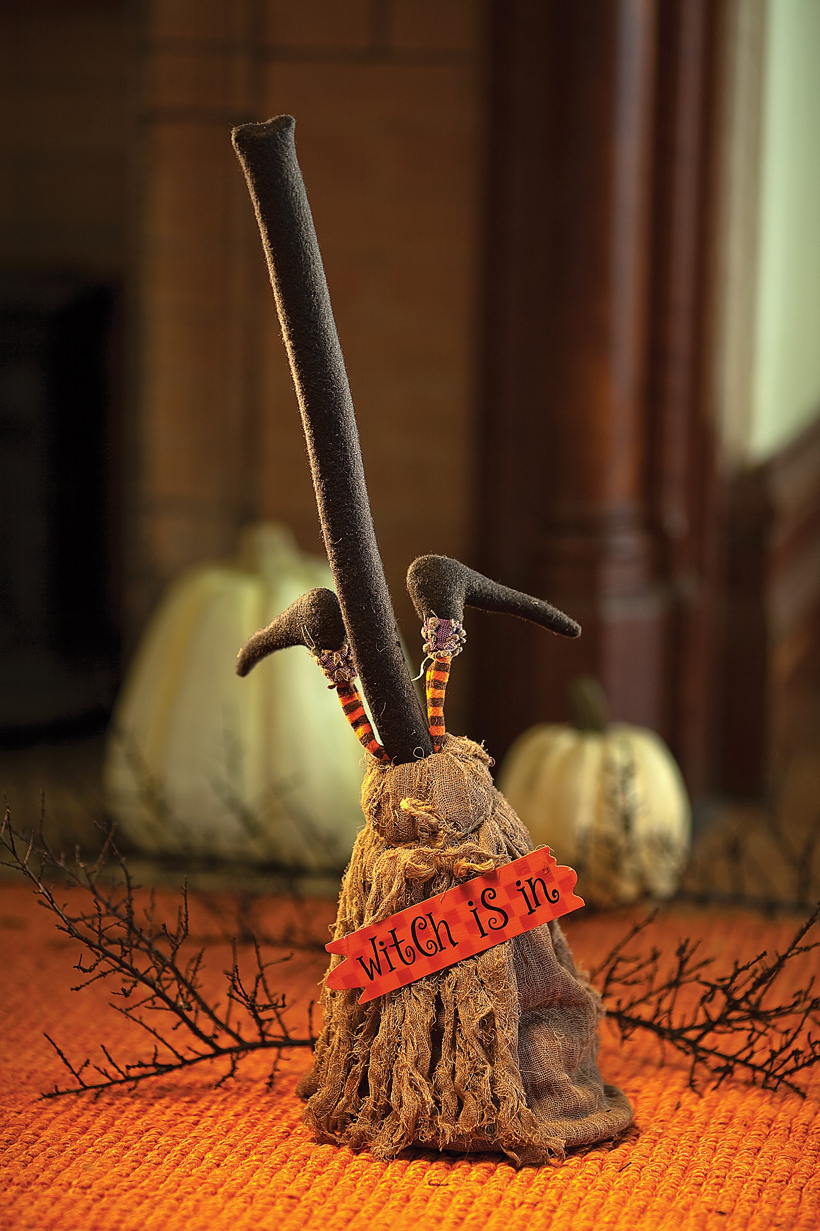 Dancing Halloween Broom Animated Prop