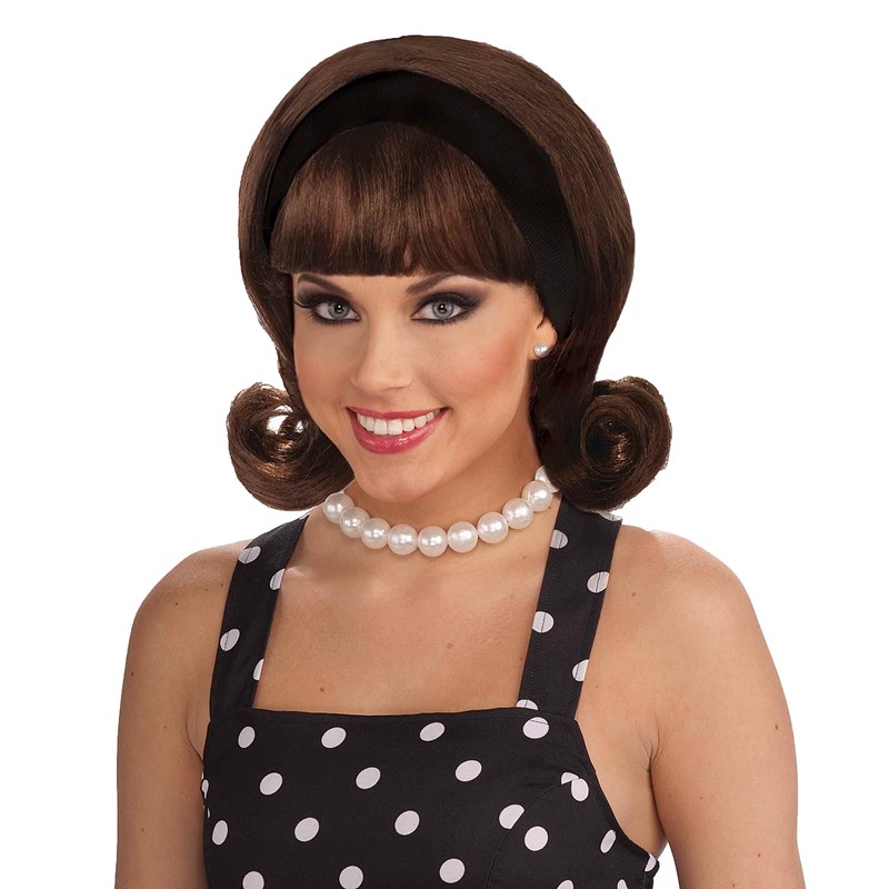 50s Flip Wig   Brown Adult for the 2022 Costume season.