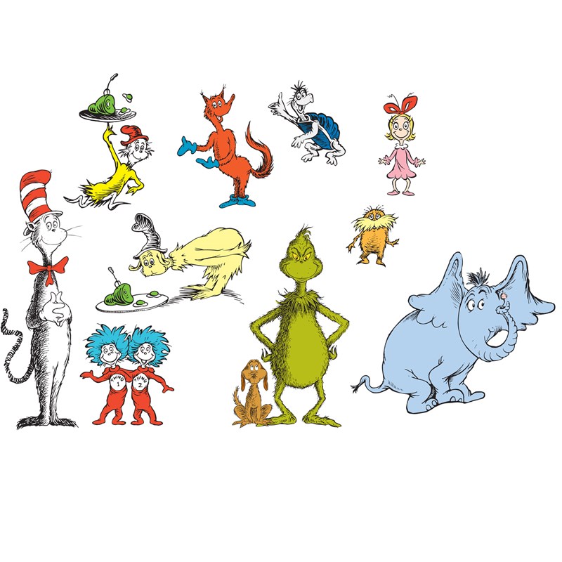 Dr. Seuss Removable Wall Decorations for the 2022 Costume season.