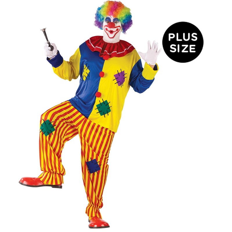 Big Top Clown Adult Plus Costume for the 2022 Costume season.