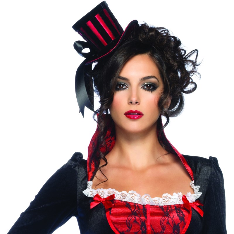 Deluxe Mini Top Hat (Red and Black) Adult for the 2022 Costume season.