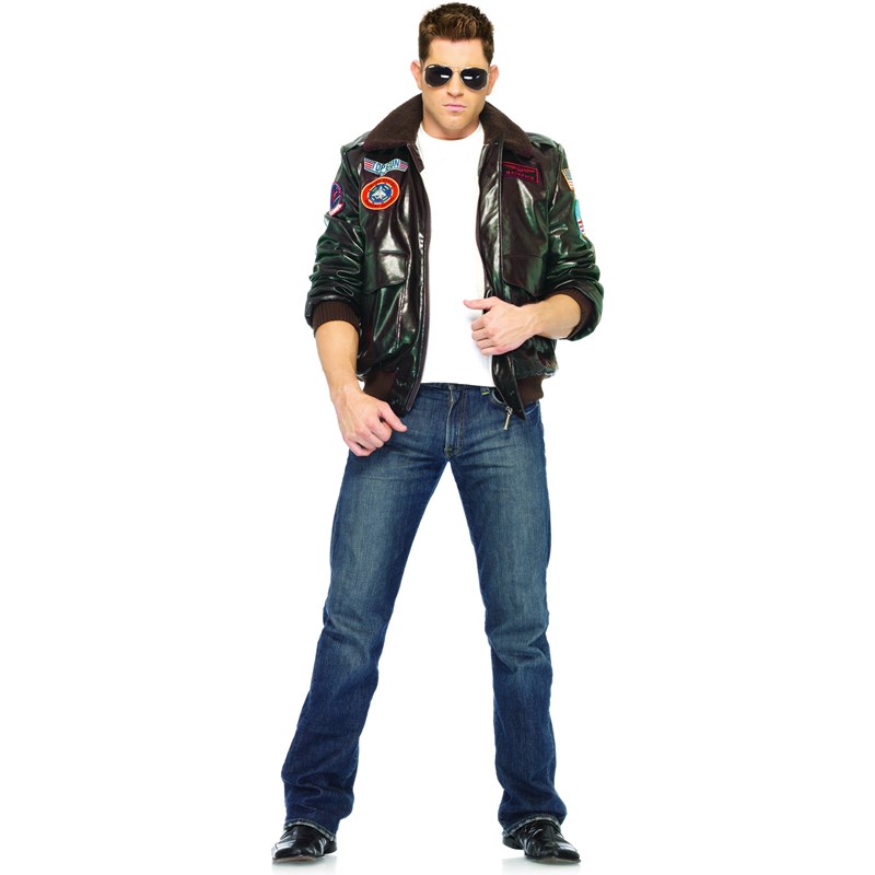 Top Gun Bomber Jacket Adult Costume (Male) for the 2022 Costume season.