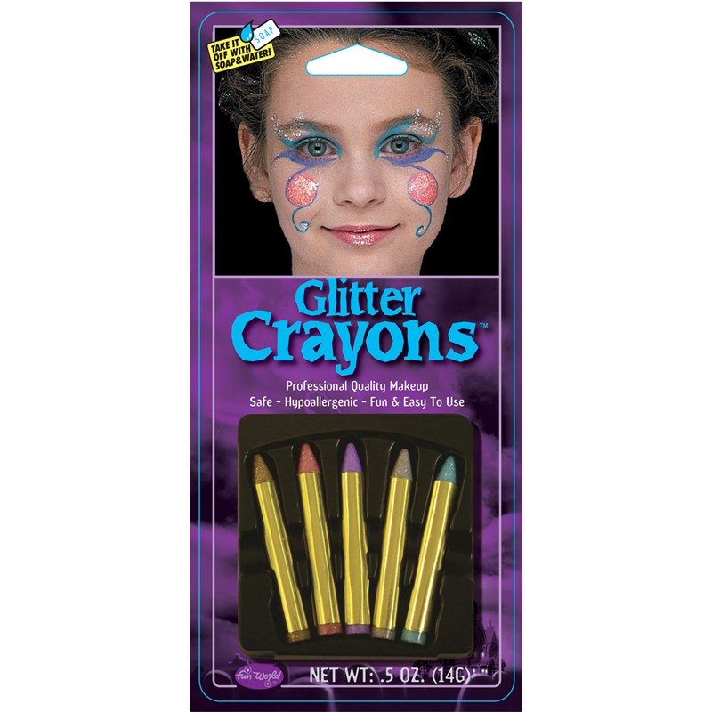 Glitter Makeup Crayons for the 2022 Costume season.