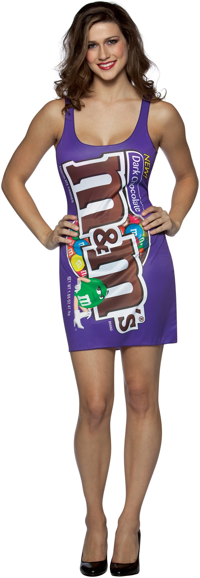 M&Ms Dark Chocolate Tank Dress Adult Costume