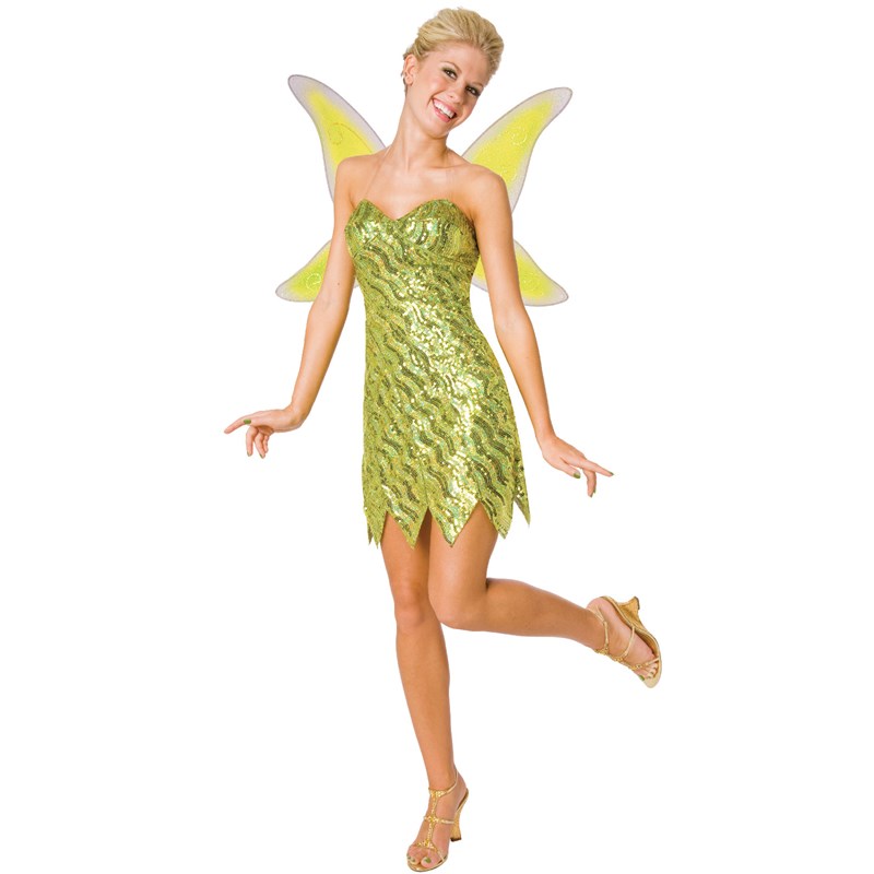 Sequin Deluxe Tinker Bell Adult Costume for the 2022 Costume season.