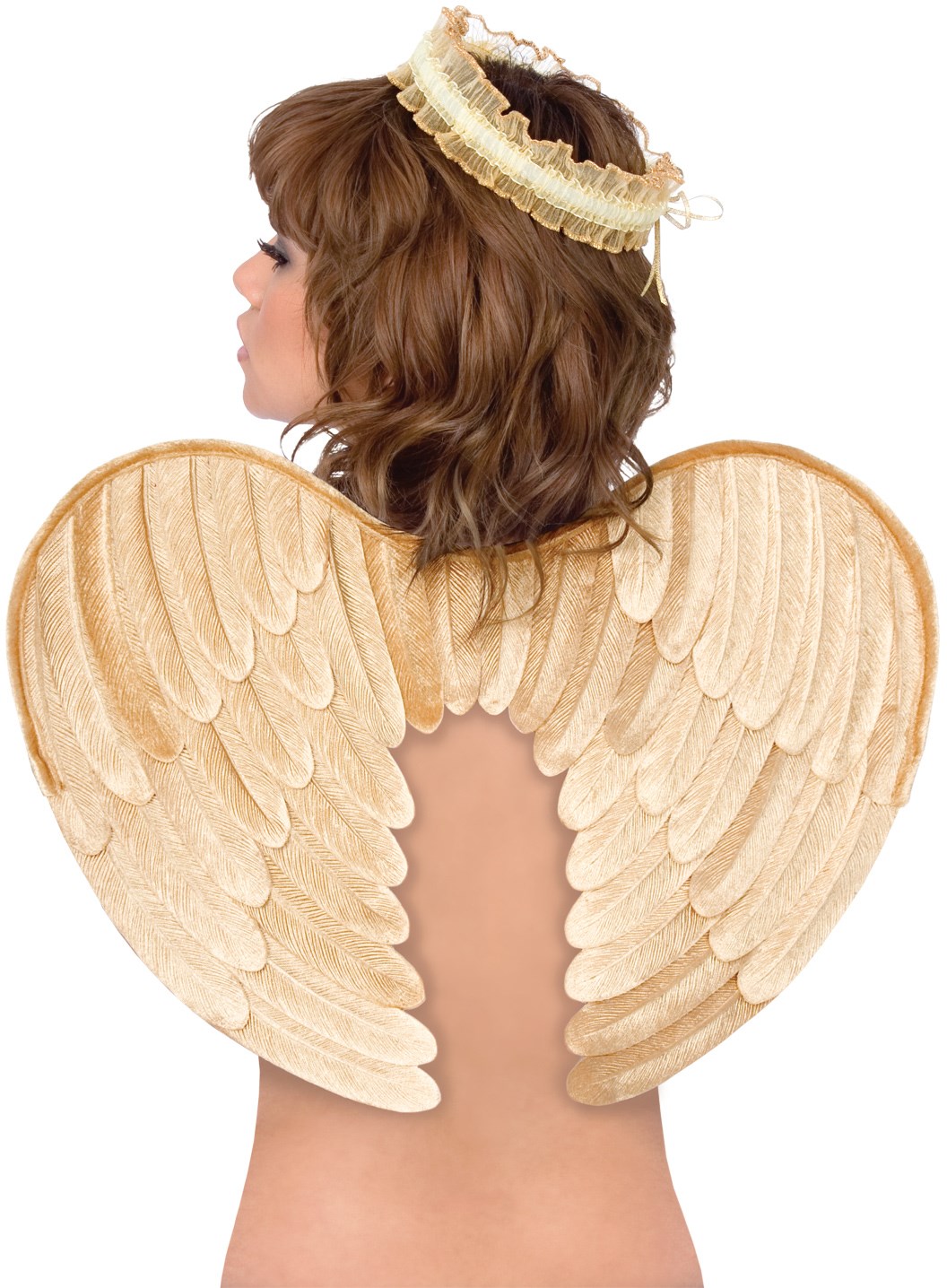 Gold  Velvet Angel Wings and Halo Accessory Kit Adult