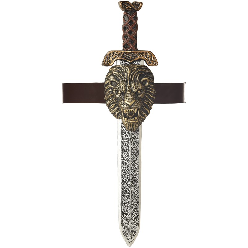 Roman Sword With Gold Lion Sheath Adult for the 2022 Costume season.