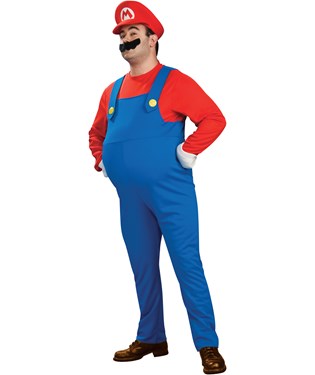 Super Mario Bros. - Deluxe Mario Adult Plus Costume
