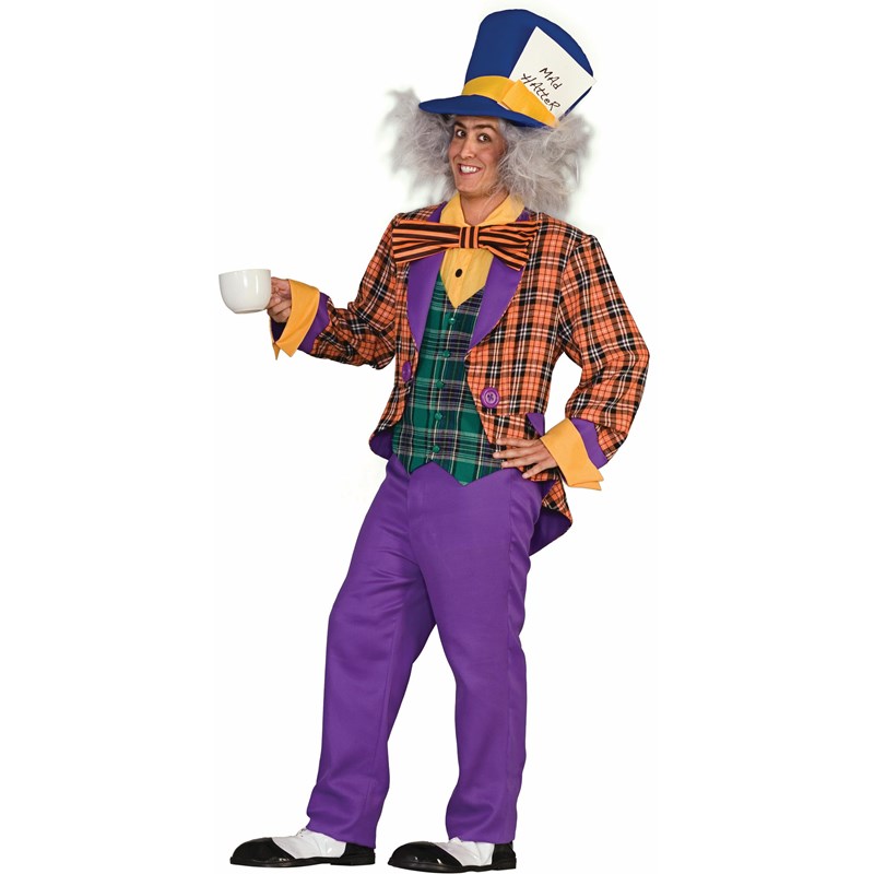 Plaid Mad Hatter Adult Costume for the 2022 Costume season.