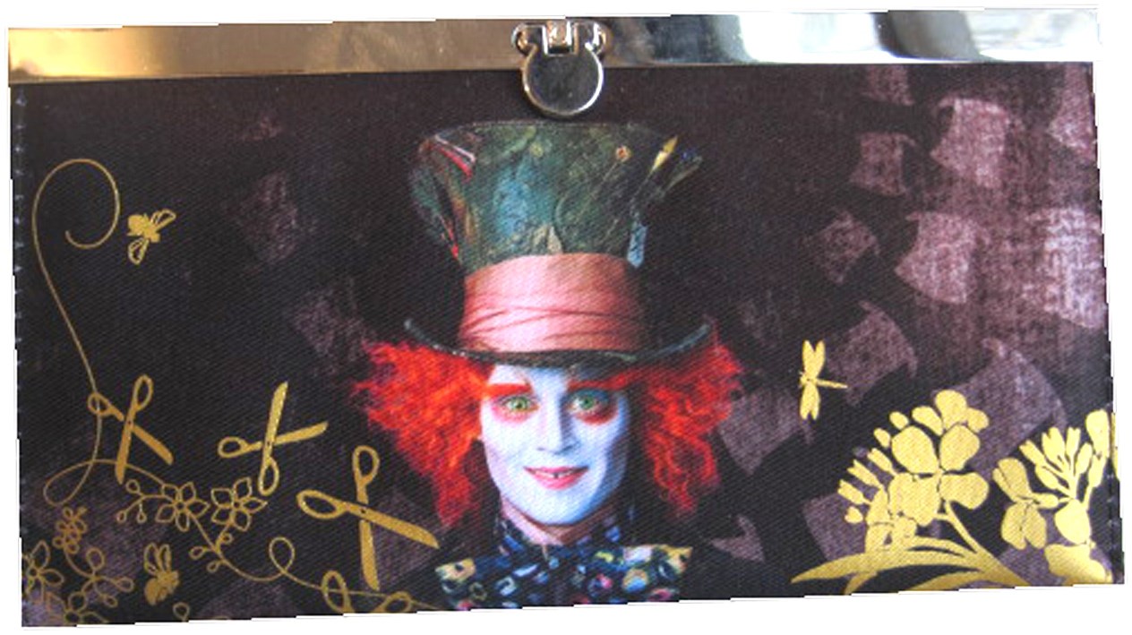 Alice in Wonderland Movie Mad Hatter Flip-Lock Wallet