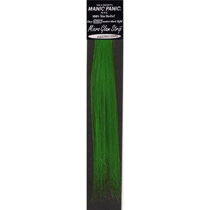 Glam Strips Hair Extension Electric Lizard Green for the 2022 Costume season.