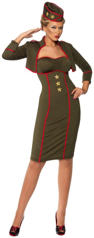 Retro Army Girl Adult Costume for the 2022 Costume season.