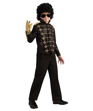 Michael Jackson Deluxe Black Military Jacket Child