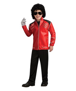 Michael Jackson Deluxe Red Zipper Jacket Child