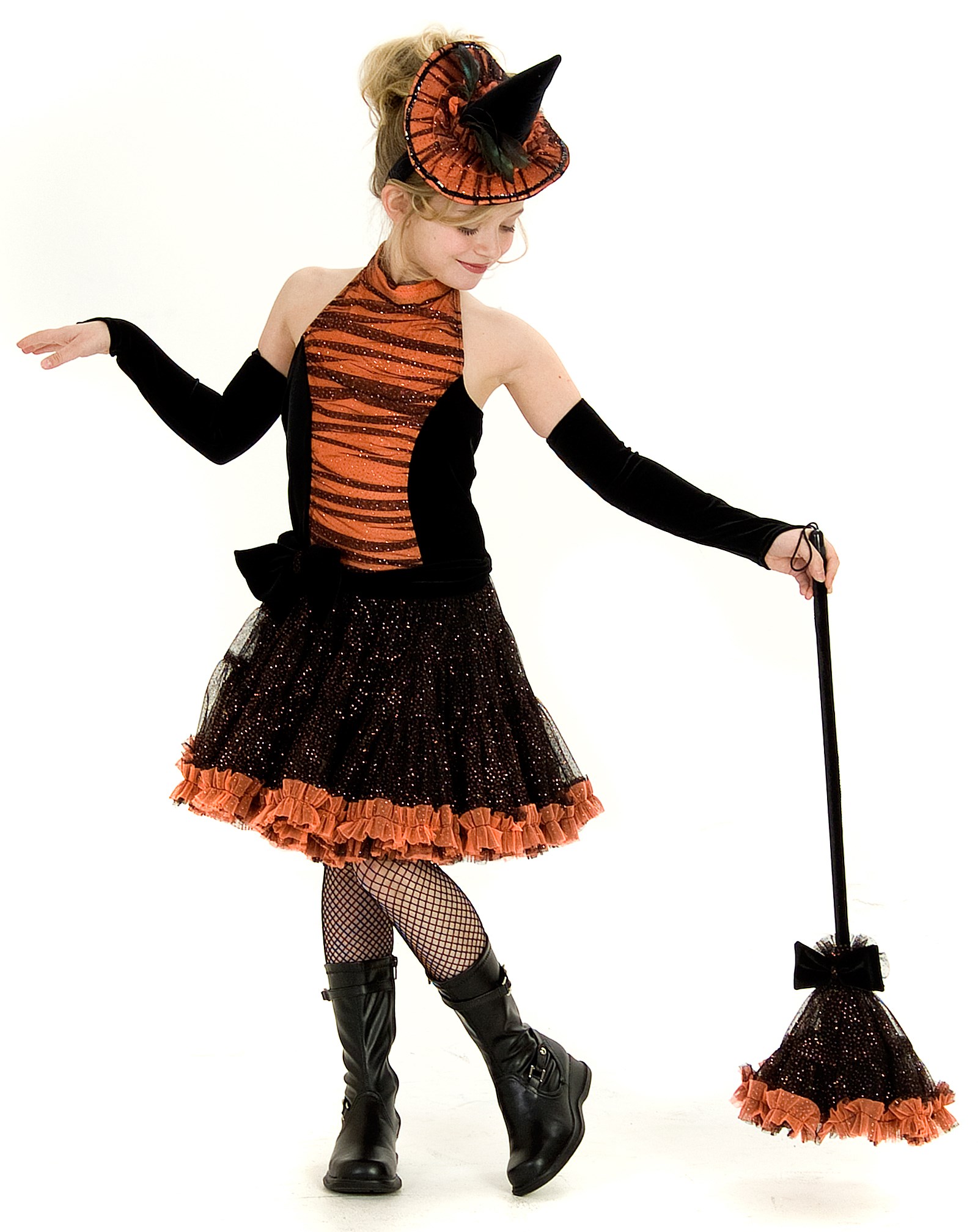 Orange Tutu Witch Child Costume