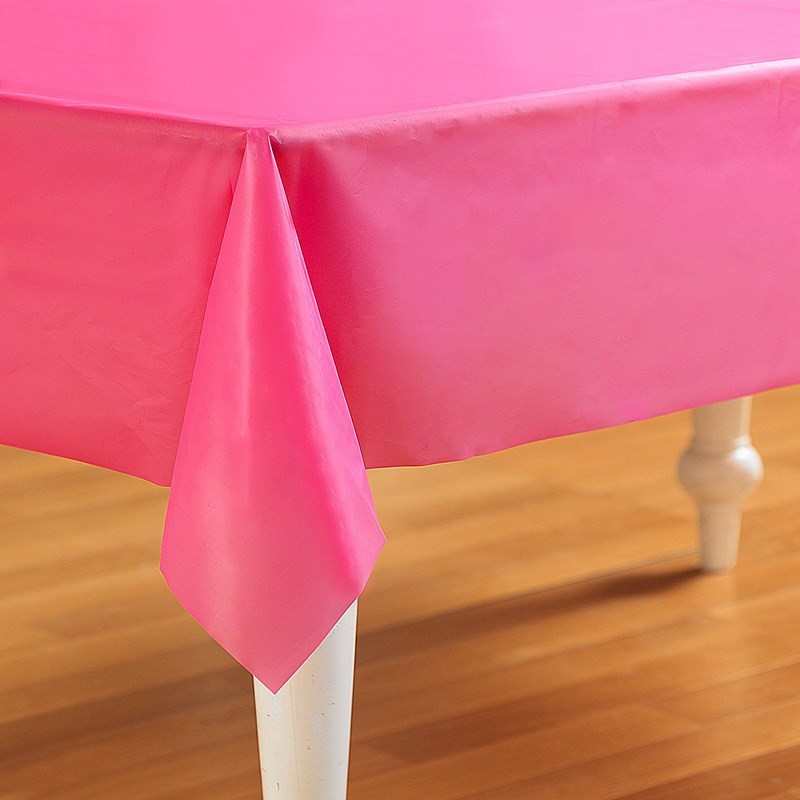 Candy Pink (Hot Pink) Plastic Tablecover for the 2022 Costume season.