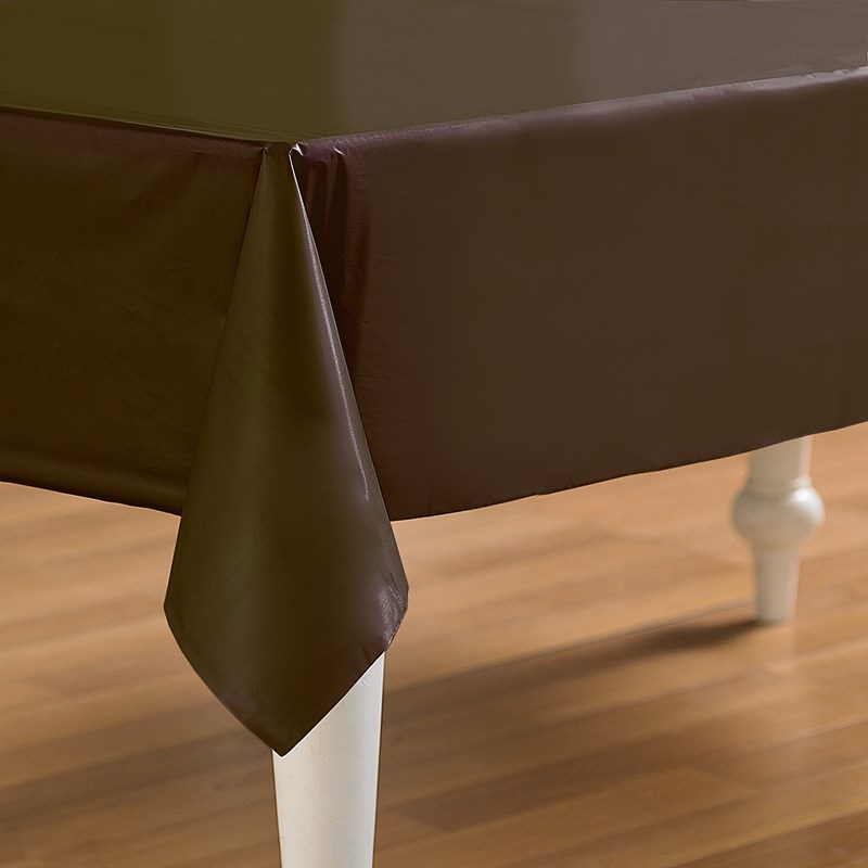 Chocolate Brown (Brown) Plastic Tablecover for the 2022 Costume season.