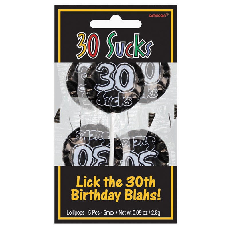 30 Sucks Lollipops (5 count) for the 2022 Costume season.