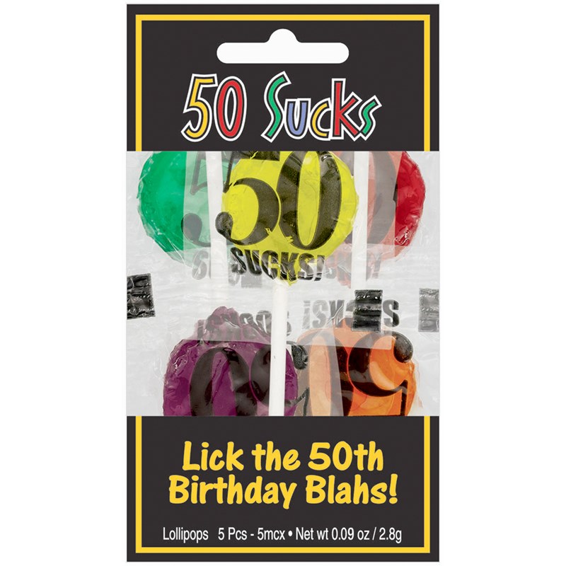 50 Sucks Lollipops (5 count) for the 2022 Costume season.