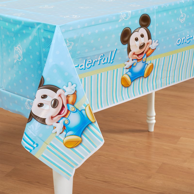 Disney Mickeys 1st Birthday Plastic Tablecover for the 2022 Costume season.