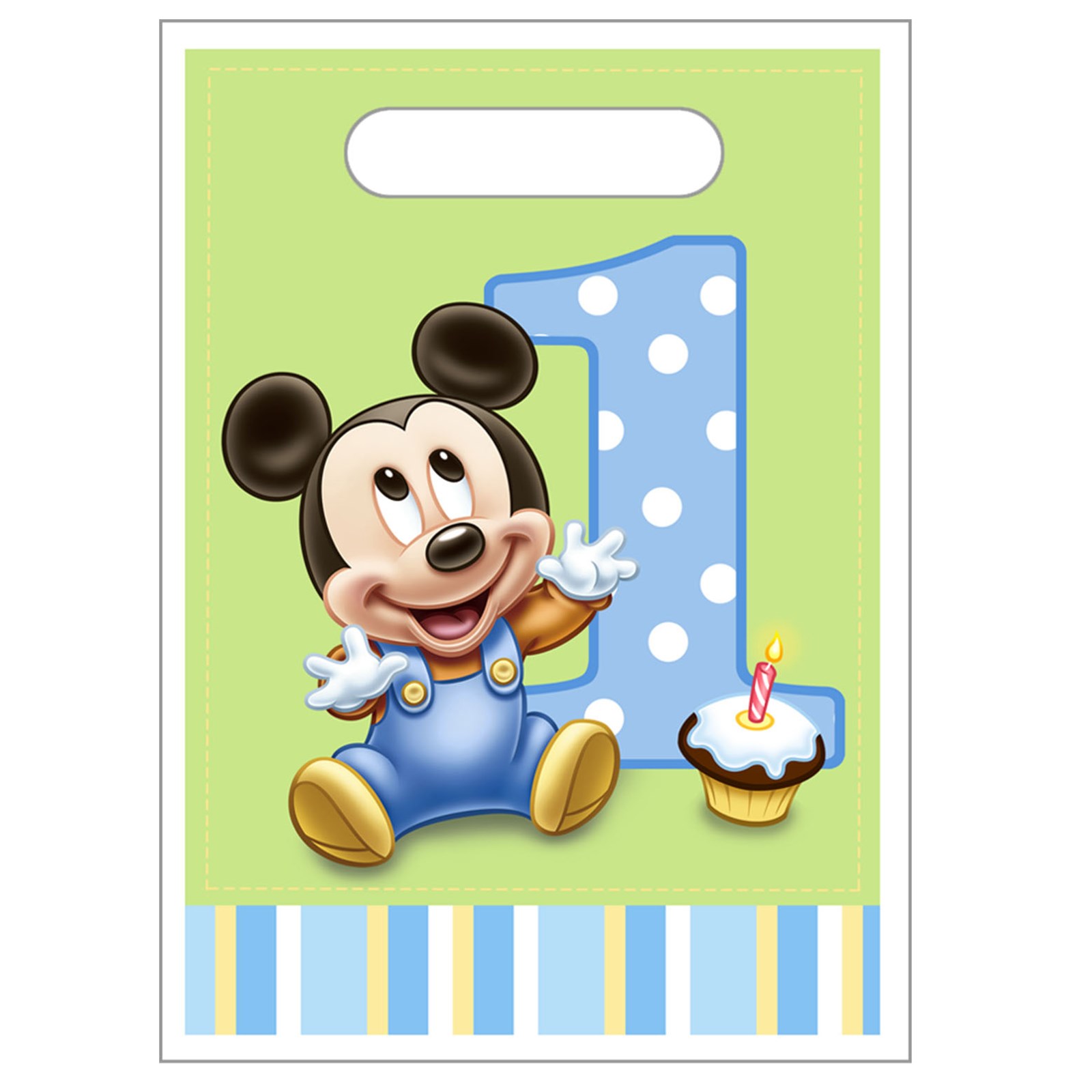 Disney Mickeys 1st Birthday Treat Bags 8 count