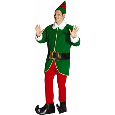 Green and Red Elf Adult Costume