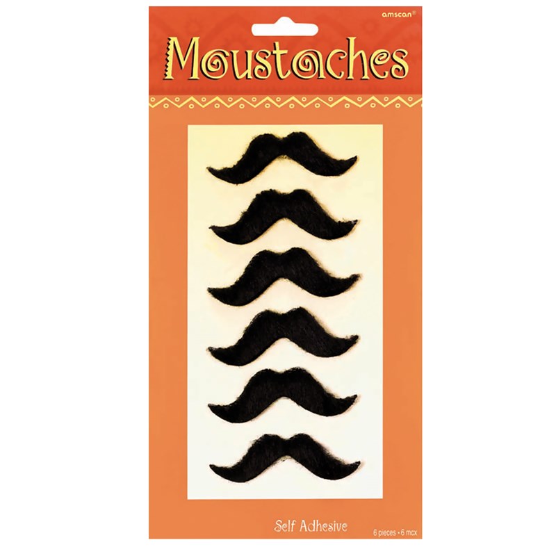 Fiesta Moustaches (6 count) for the 2022 Costume season.