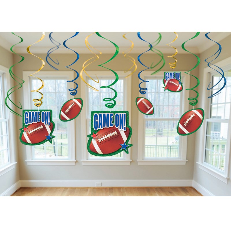 Football Swirl Decorations (12 count) for the 2022 Costume season.