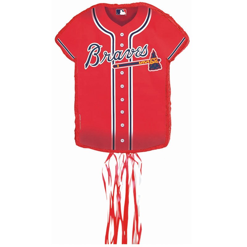 Atlanta Braves Baseball   Shirt Shaped Pull String Pinata for the 2022 Costume season.