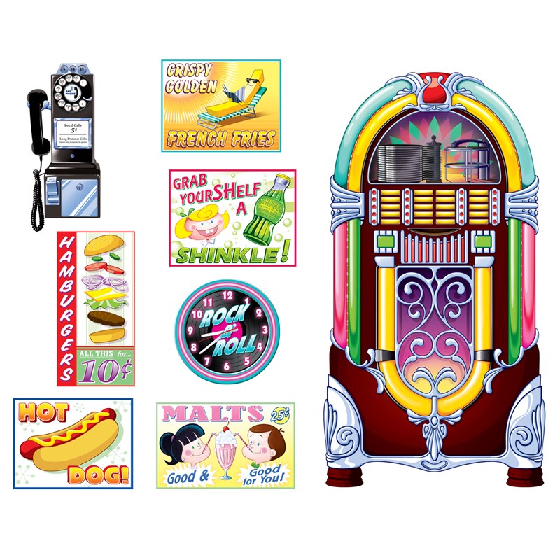 1950s Soda Shop Signs Jukebox Props for the 2022 Costume season.