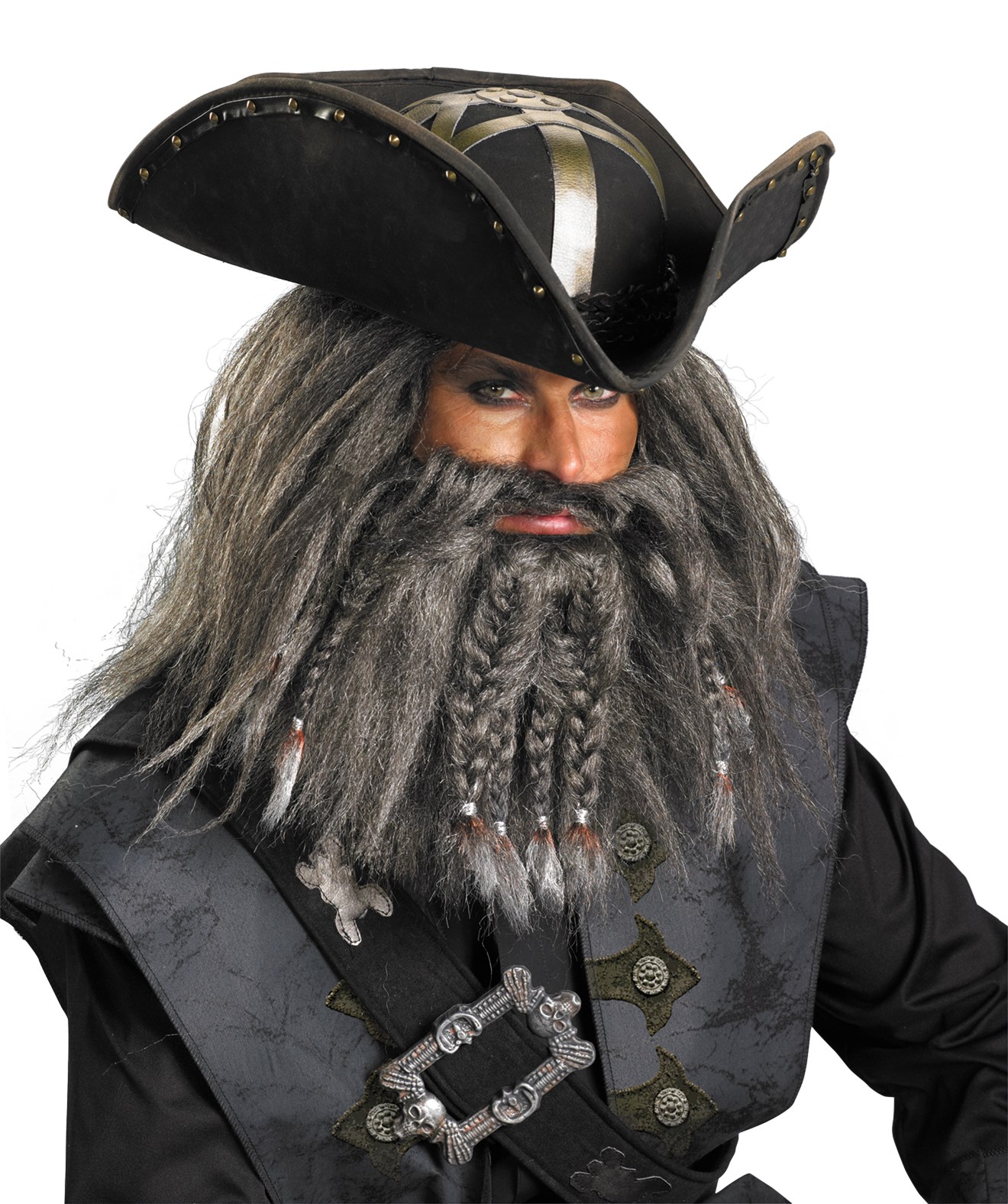 Pirates Of The Caribbean - Black Beard Facial Hair Accessory Kit Adult