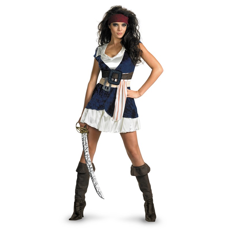 Pirates Of The Caribbean   Jack Sparrow Sassy Adult Costume for the 2022 Costume season.